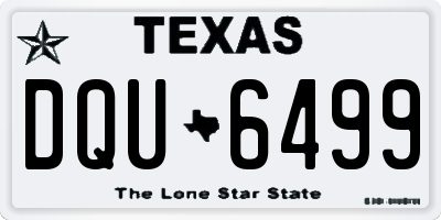 TX license plate DQU6499