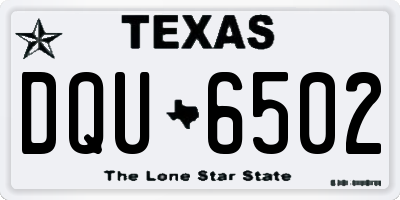 TX license plate DQU6502