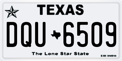 TX license plate DQU6509