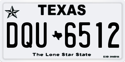 TX license plate DQU6512