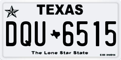 TX license plate DQU6515