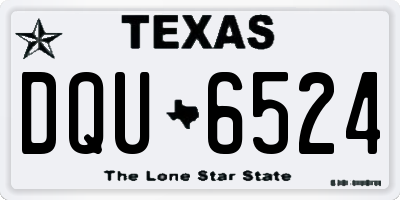TX license plate DQU6524
