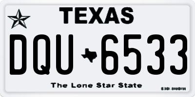 TX license plate DQU6533