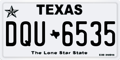 TX license plate DQU6535