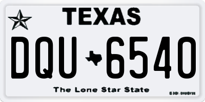 TX license plate DQU6540