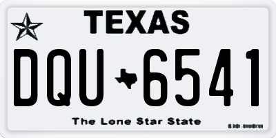 TX license plate DQU6541