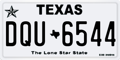 TX license plate DQU6544