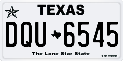 TX license plate DQU6545