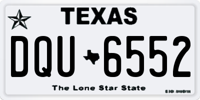TX license plate DQU6552