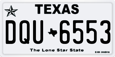 TX license plate DQU6553
