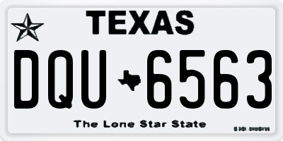 TX license plate DQU6563