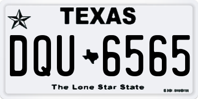 TX license plate DQU6565