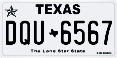 TX license plate DQU6567