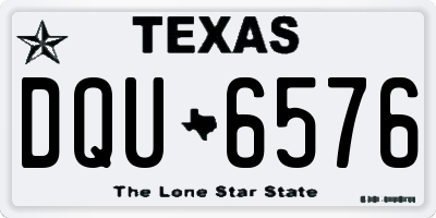 TX license plate DQU6576