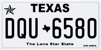 TX license plate DQU6580