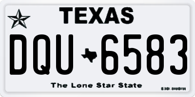 TX license plate DQU6583