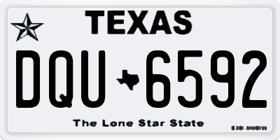 TX license plate DQU6592
