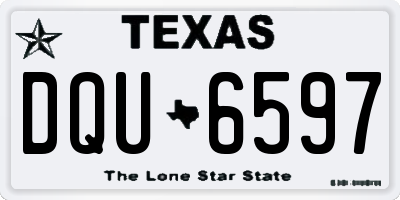 TX license plate DQU6597