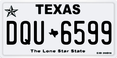 TX license plate DQU6599