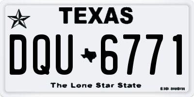 TX license plate DQU6771