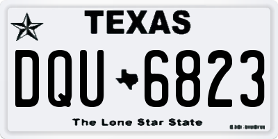TX license plate DQU6823
