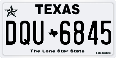 TX license plate DQU6845