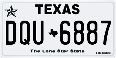 TX license plate DQU6887