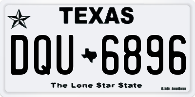 TX license plate DQU6896