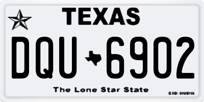 TX license plate DQU6902