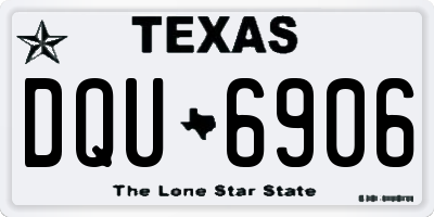 TX license plate DQU6906