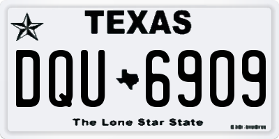 TX license plate DQU6909