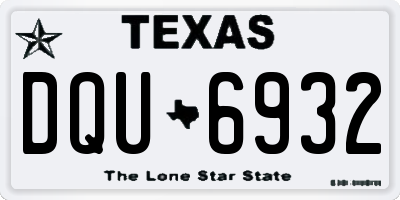 TX license plate DQU6932