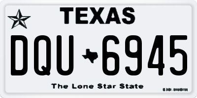 TX license plate DQU6945