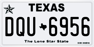 TX license plate DQU6956
