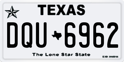 TX license plate DQU6962