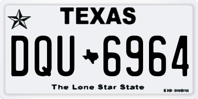 TX license plate DQU6964