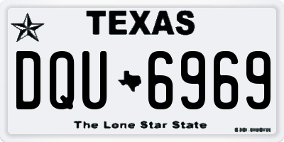 TX license plate DQU6969