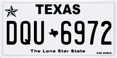 TX license plate DQU6972