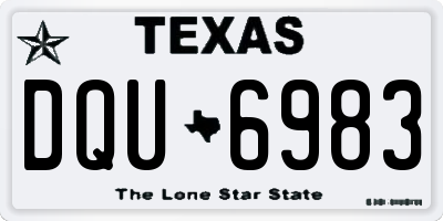 TX license plate DQU6983