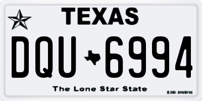 TX license plate DQU6994