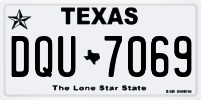 TX license plate DQU7069