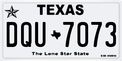 TX license plate DQU7073