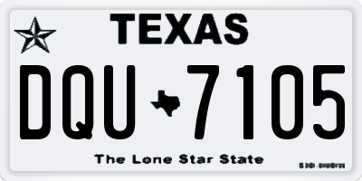 TX license plate DQU7105