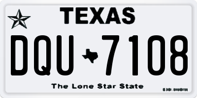 TX license plate DQU7108