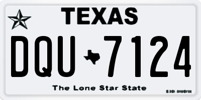 TX license plate DQU7124