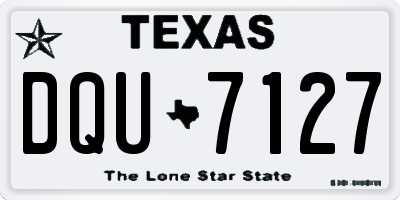 TX license plate DQU7127