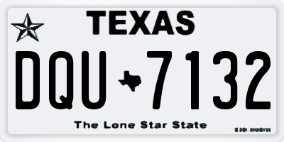 TX license plate DQU7132