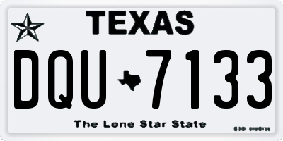 TX license plate DQU7133