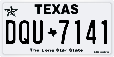 TX license plate DQU7141
