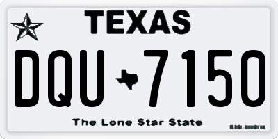 TX license plate DQU7150